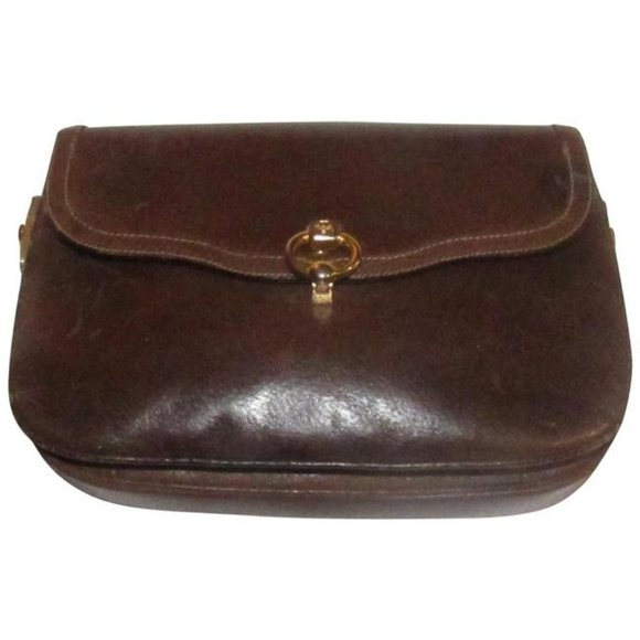 Gucci Vintage Brown GG Supreme Envelope Clutch - Picture 1 of 10